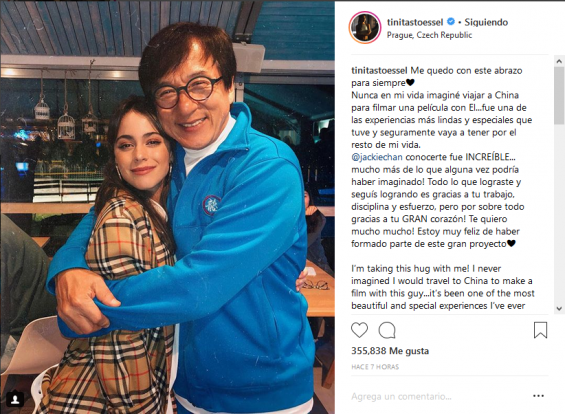 Tini Stoessel con Jackie Chan