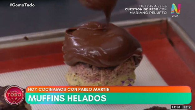 Muffins helados terminados