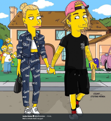 Mirá la caricatura de Hailey Baldwin y Justin Bieber al estilo de Los Simpson Mirá la caricatura de Hailey Baldwin y Justin Bieber al estilo de Los Simpson