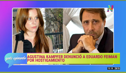 Agustina Kampfer y Eduardo Feinmann