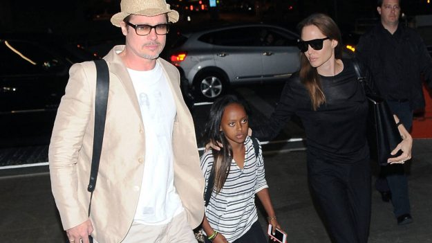 Angelina Jolie y Brad Pitt con Zahara