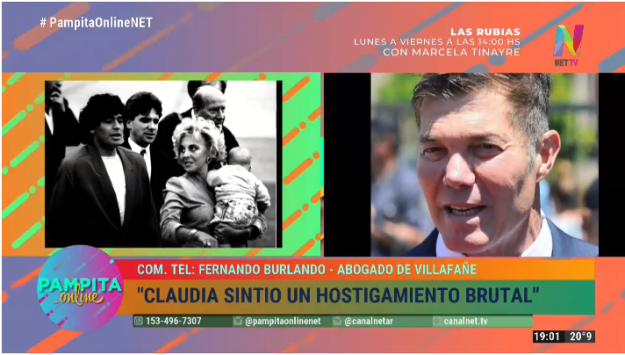 Burlando habla de la causa enter Claudia Fillafañe y Maradona