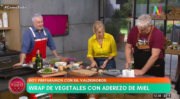 Wrap de vegetales con aderezo de miel