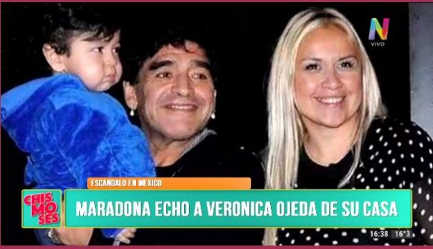 Maradona y Verónica Ojeda