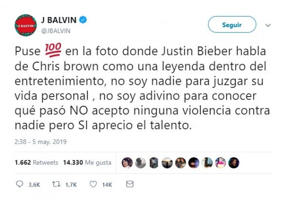 Resultado de imagen para balvin chris brown twitter