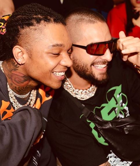 Maluma with J Balvin in Paris Fashion Week 2019 @maluma @jbalvin - - - # maluma #malumababy #malumafamily #malumaniatica #malumaworld…