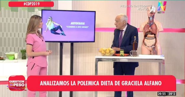 Cormillot analiza la dieta de Graciela Alfano