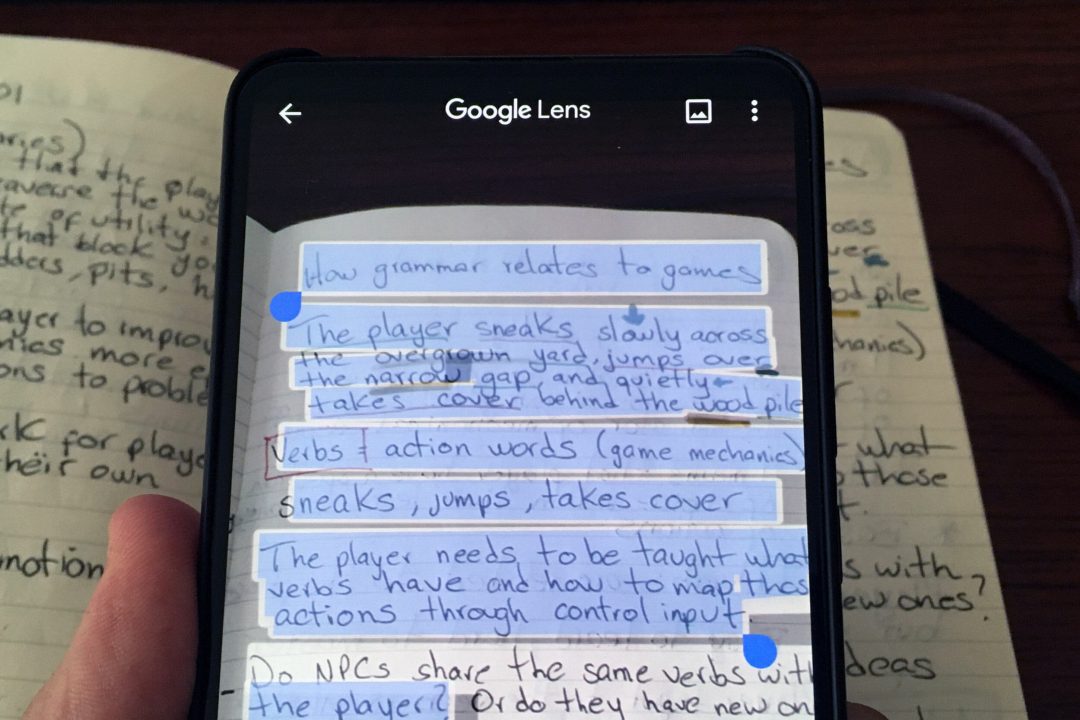 Google Lens ahora reconoce textos escritos a mano