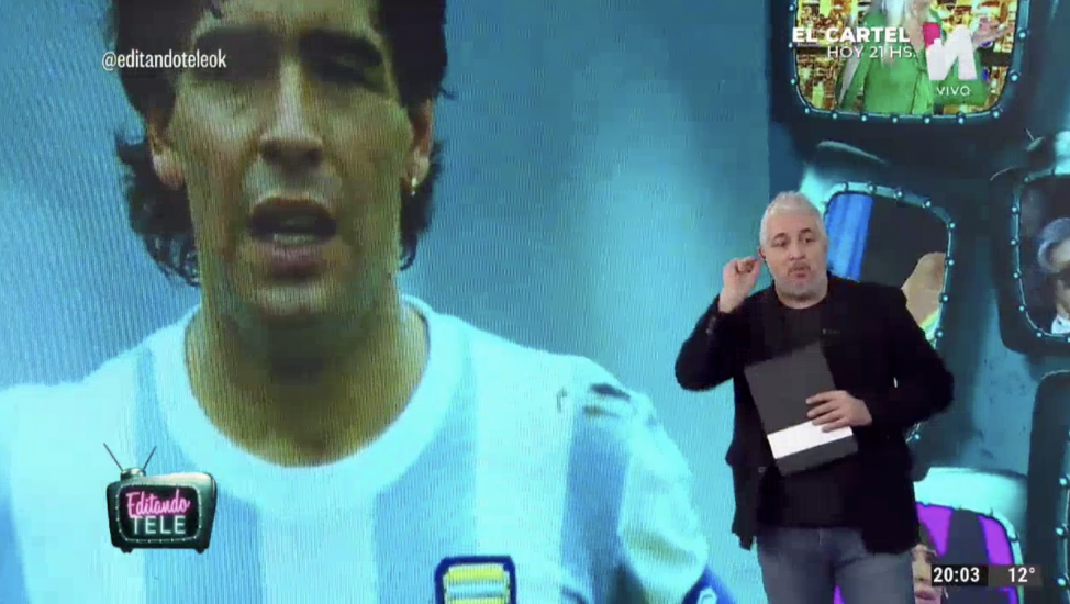 Editando Tele sobre serie de Maradona