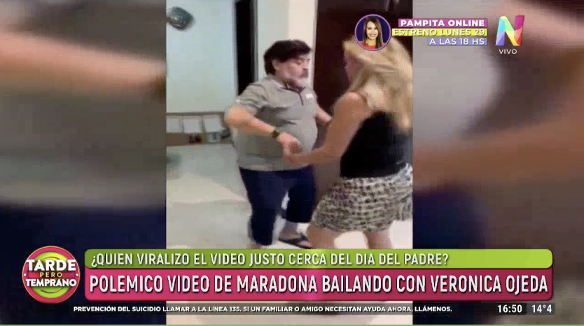Diego Maradona con Verónica Ojeda