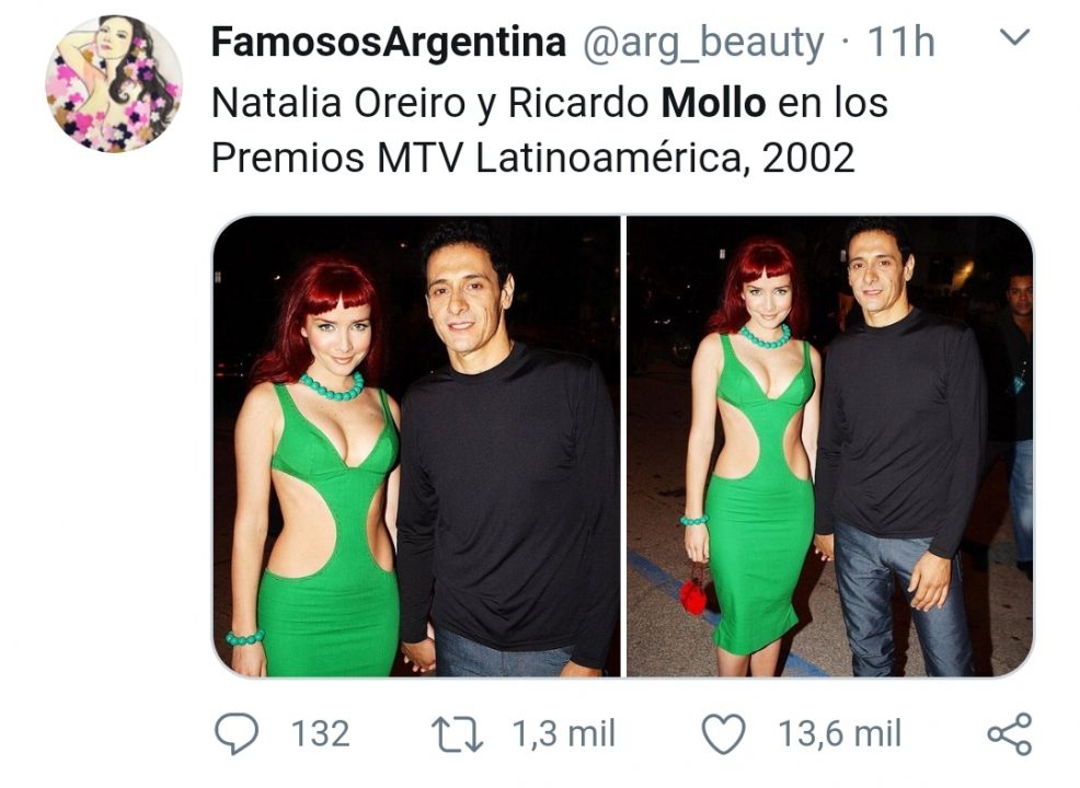 Natalia Oreiro y Ricardo Mollo causaron sensación en una foto vintage