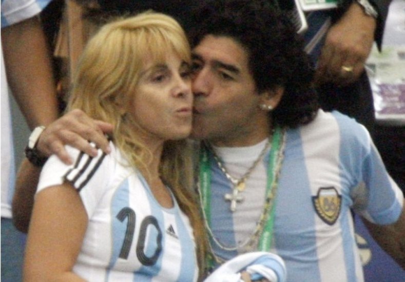 Diego Maradona y Claudi Villafañe
