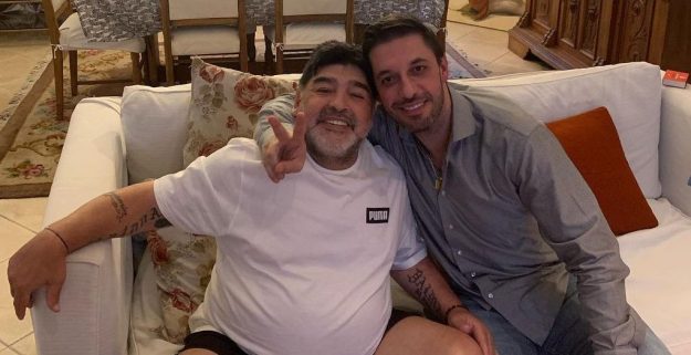 Matías Morla y Diego Maradona