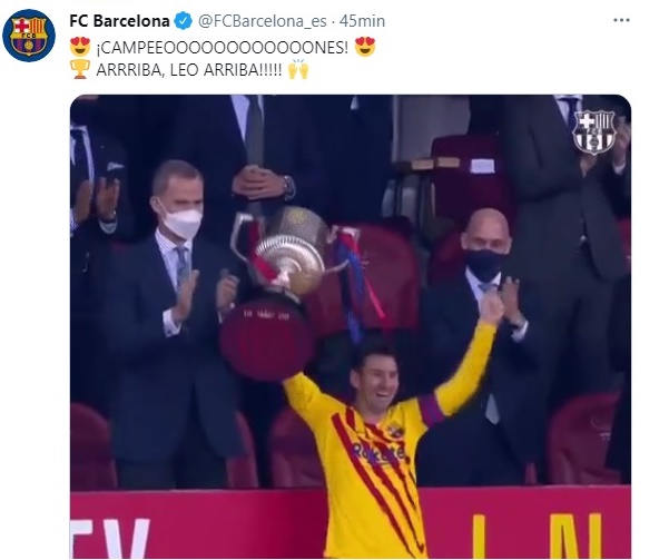 El Barcelona ganó la Copa del Rey y Messi volvió a brillar