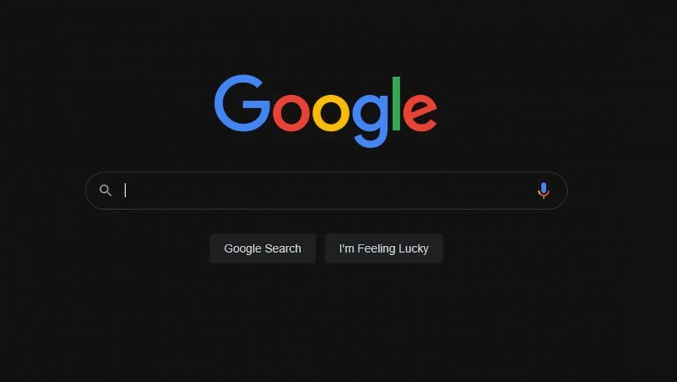 Modo oscuro Google