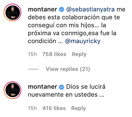 Comentario Ricardo Montaner