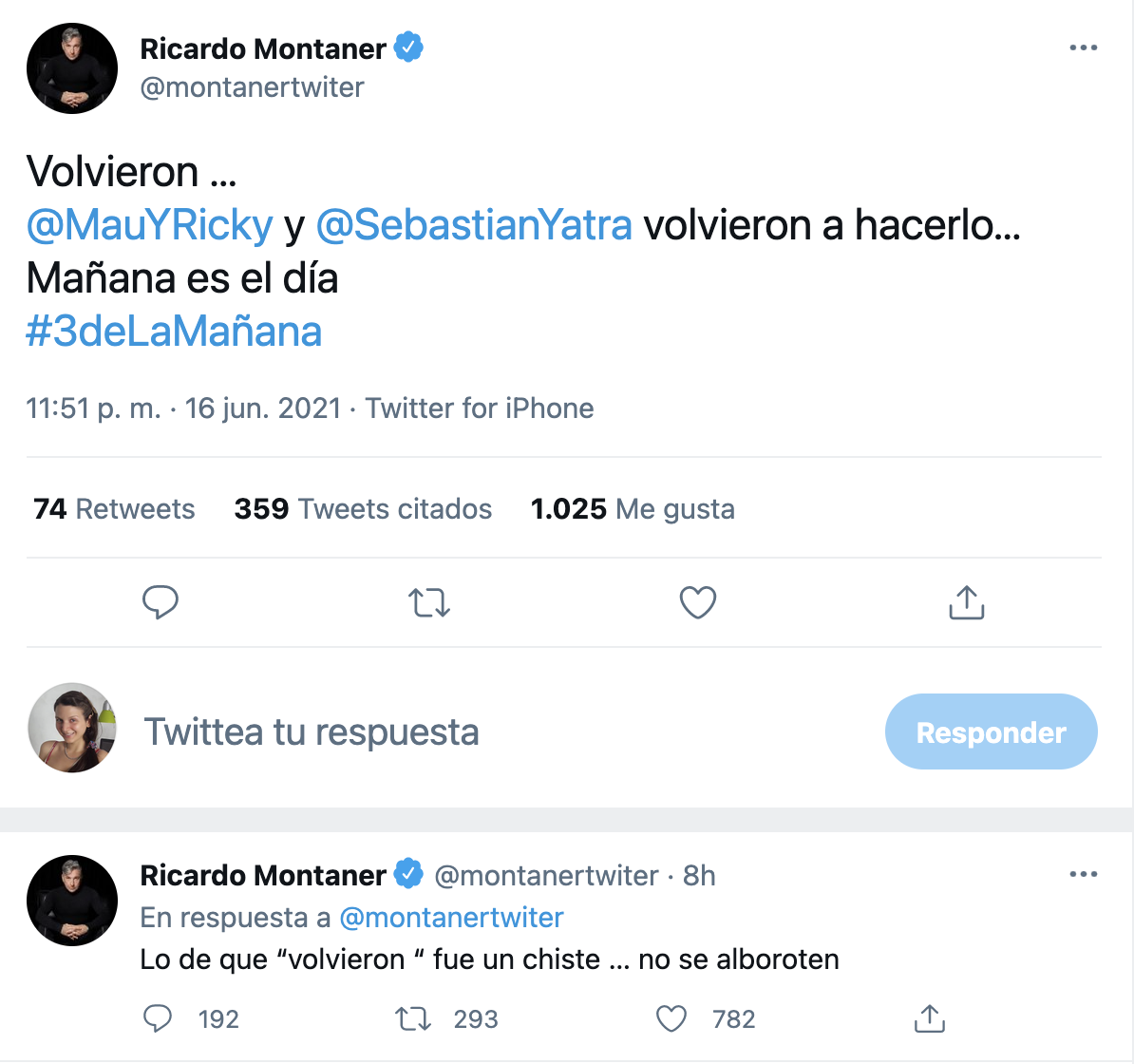Tuit Ricardo Montaner